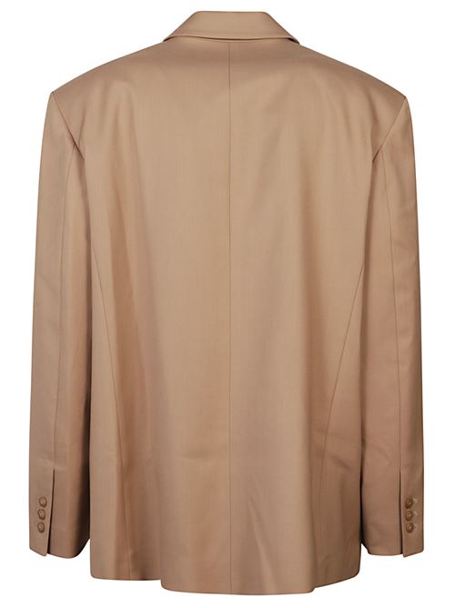 Blazer beige di THE FRANKIE SHOP caratterizzato dal modello oversize, spalle imbottite, monopetto e bottoni. THE FRANKIE SHOP | CROSBYBLFS21077211